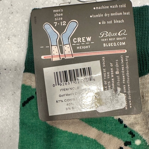 NWT Blue Q Men's Funny Novelty GOLF Crazy Crew Socks with Sayings fit sh… - Picture 7 of 7